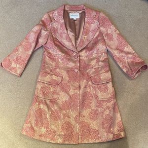 Like new Banana Republic sparkly rosette 50s style long jacket medium